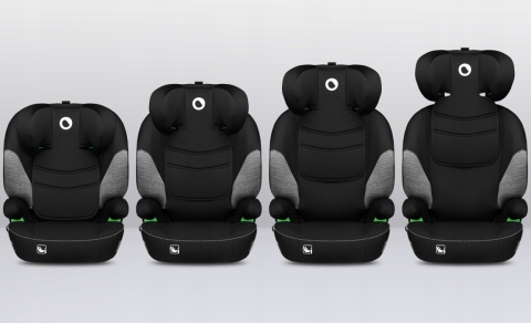 LARS I-Size Lionelo fotelik samochodowy 15-36 kg - Black Grey