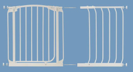 Rozszerzenie bramki bezpieczeństwa Chelsea - 45cm (wys. 75cm) - białe