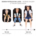 SAFETY FIX 2 I-Size Kinderkraft fotelik samochodowy Isofix 9-36 kg 76-150 cm - Black