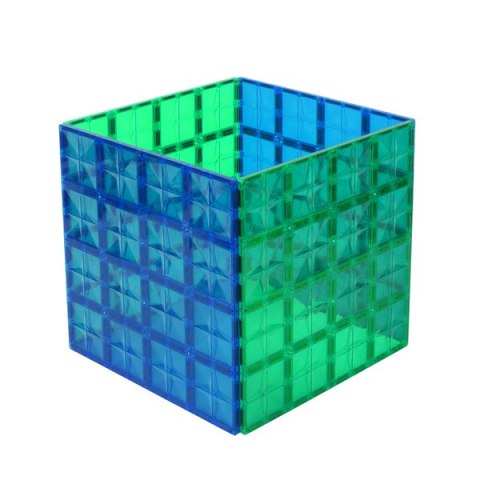 COBLO, magnetyczne klocki konstrukcyjne 2 płyty 30 x 30 cm ziel/nieb