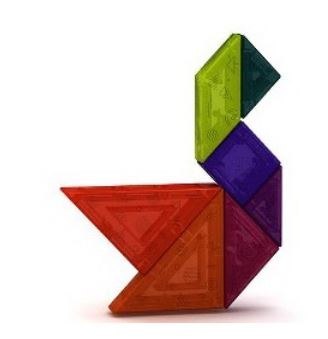 Puzzle Gra Logiczna Magnetyczny Tangram