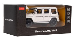 Mercedes-AMG G 63 biały RASTAR model 1:32 Metalowa karoseria + Ręcznie otwierane elementy