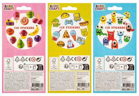 12 naklejek, holograficznych / trzęsące się oczy /