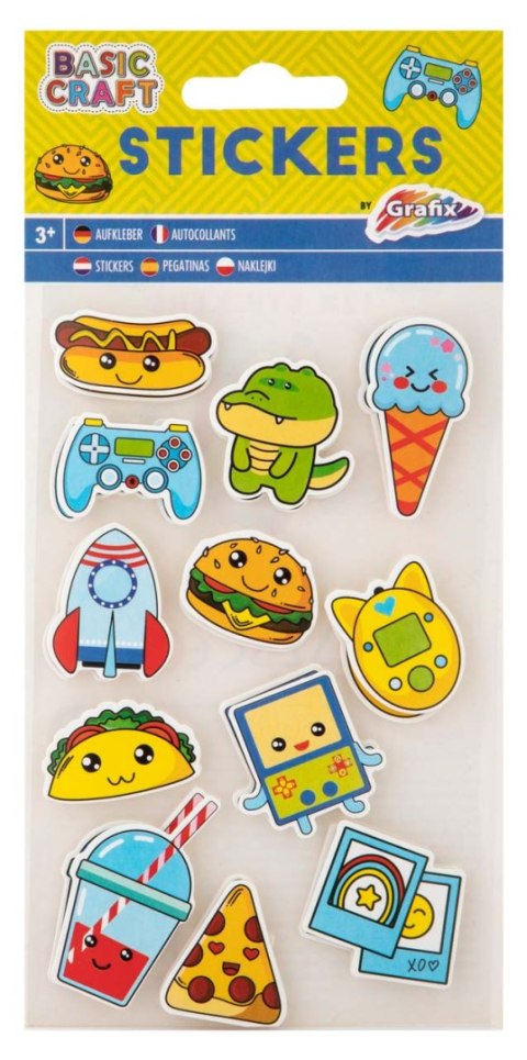 12 naklejek, holograficznych / trzęsące się oczy /