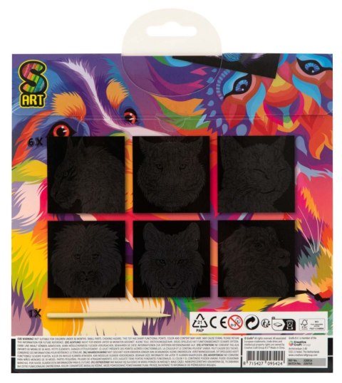 6 zdrapek 19.5x19.5cm i drapak