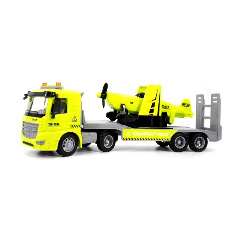 Auto ciężarowe laweta z samolotem 42 cm