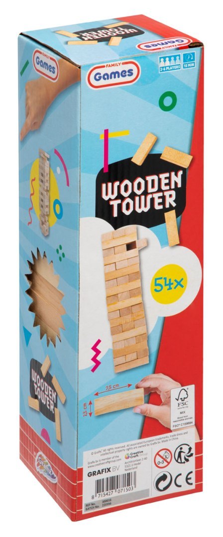 Gra Drewniana Wieża - 54 szt.