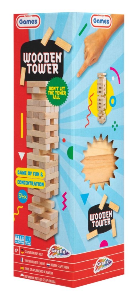 Gra Drewniana Wieża - 54 szt.