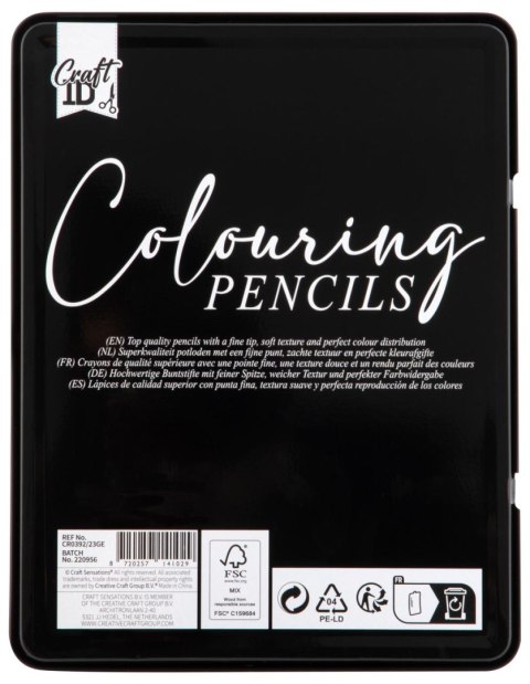 Kredki kolorowe 18 szt. w blaszanym pudełku