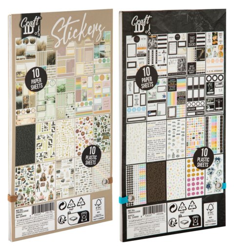 Sticker book with foil 23x12cm, 20 sheets, 2 wz.