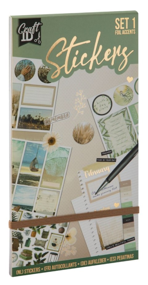 Sticker book with foil 23x12cm, 20 sheets, 2 wz.