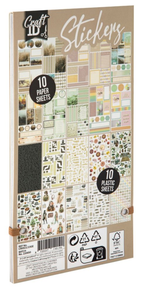 Sticker book with foil 23x12cm, 20 sheets, 2 wz.