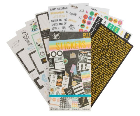 Sticker book with foil 23x12cm, 20 sheets, 2 wz.