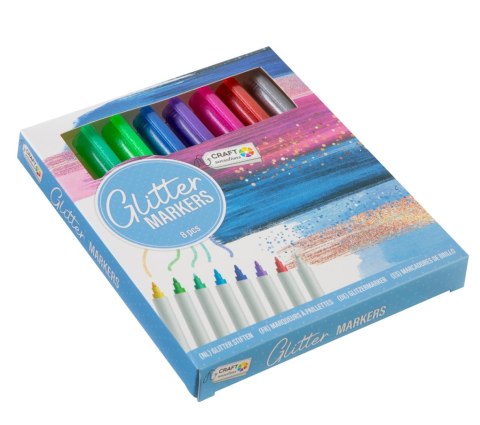 Markery brokatowe 8 kolorów