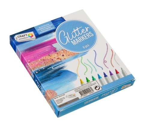 Markery brokatowe 8 kolorów