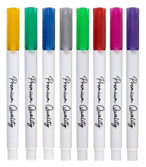 Markery brokatowe 8 kolorów