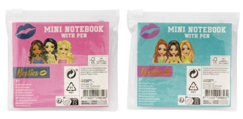 Mini notatnik 8x8 cm + długopis