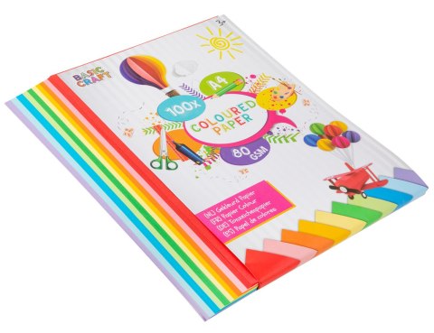 Papier kolorowy 100 arkuszy A4