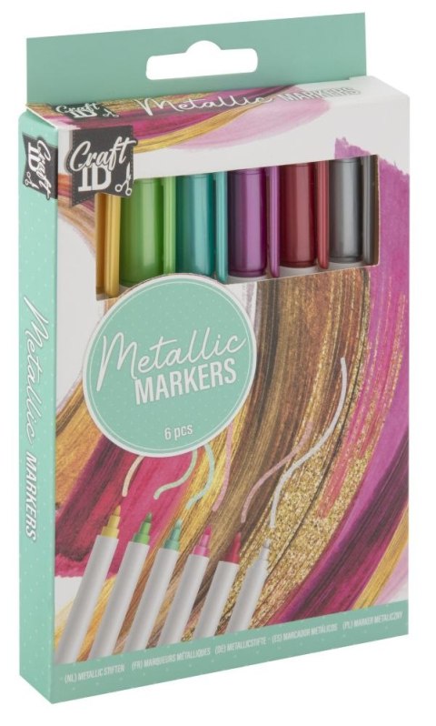 Markery metaliczne 6 kolorów Grafix