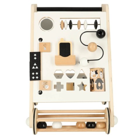 Pchacz dla dziecka chodzik drewniany tablica manipulacyjna sorter