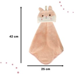 Ręcznik ręczniczek do rąk dla dzieci do przedszkola 42x25cm różowy królik