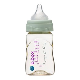 B.BOX BB00752 Butelka ze smoczkiem do karmienia niemowląt wykonana z PPSU 180 ml szałwia
