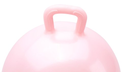 Skoczek dla dzieci PIŁKA gumowa 60 cm jasno różowa do skakania z pompką