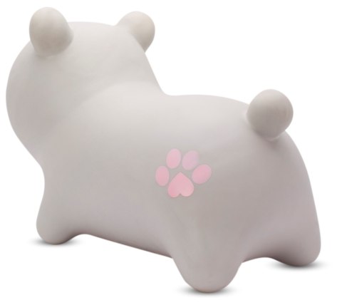 Skoczek gumowy dla dzieci CHOMIK 53 cm szary do skakania z pompką