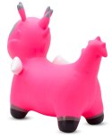 Skoczek gumowy dla dzieci DINIO do skakania 59 cm różowy z pompką