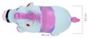 Skoczek gumowy dla dzieci KONIK 58 cm błękitno różowy z pompką