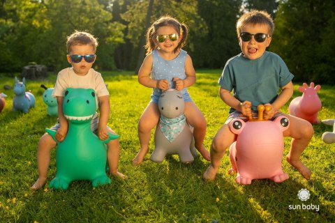 Skoczek gumowy dla dzieci SMOK 60 cm zielony do skakania z pompką