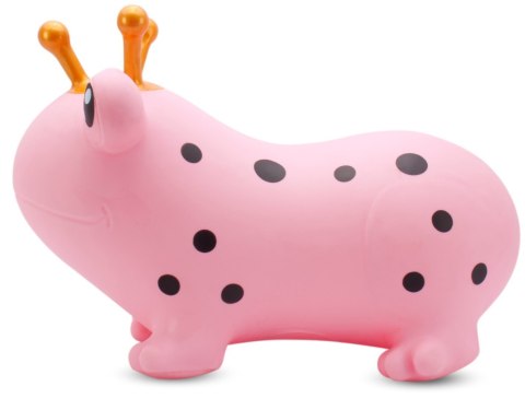 Skoczek gumowy dla dzieci ŻABA do skakania 55 cm różowy z pompką