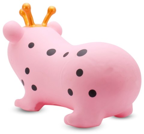 Skoczek gumowy dla dzieci ŻABA do skakania 55 cm różowy z pompką