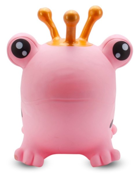 Skoczek gumowy dla dzieci ŻABA do skakania 55 cm różowy z pompką