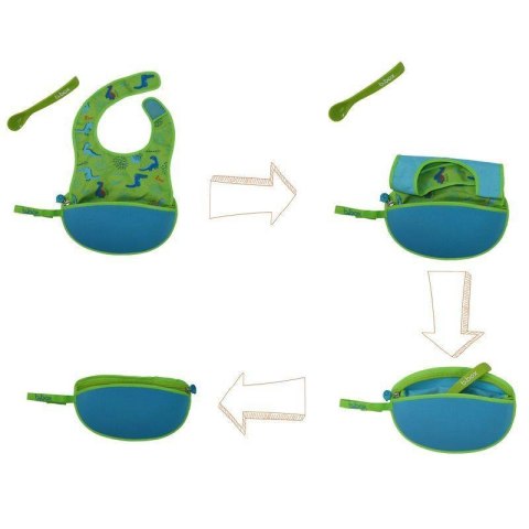 B.BOX BB00590 Śliniak dla niemowlaka w saszetce Dino Time