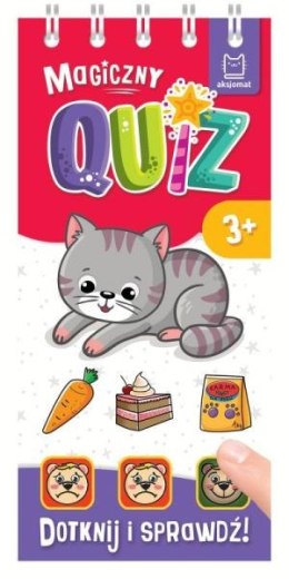 Magiczny quiz z kotkiem. Dotknij i sprawdź. 3+