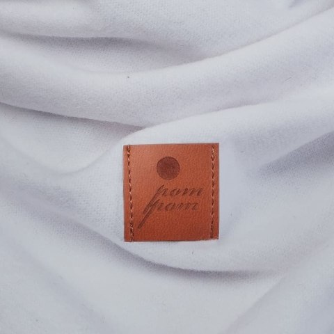 Hi Little One komin bandana zimowa dla niemowlaka ALPACA BOHO Grey M Pom Pom