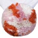 Pom Pom - chusta zimowa ALPACA BOHO White Rust M