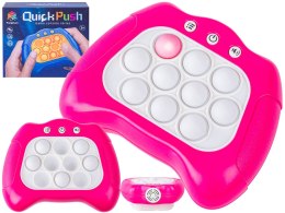 Zabawka Gra Elektroniczna Antystresowa Pop IT Sensoryczna, Wypychanka, Pad, Kontroler RÓŻOWY