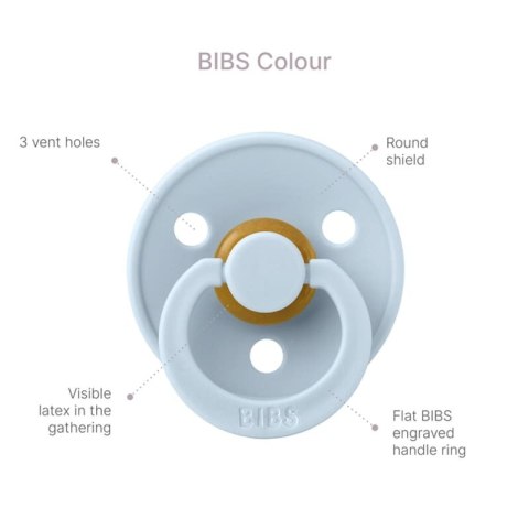 BIBS COLOUR VANILLA NIGHT M Smoczek Uspokajający kauczuk Hevea