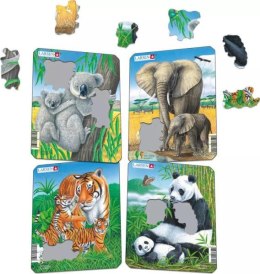 PROMO Układanka puzzle Koala, Słoń, Tygrys, Panda - rozmiar Mini mix cena za 1szt