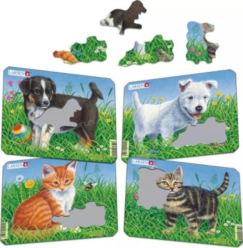 PROMO Układanka puzzle Koty i psy - rozmiar Mini mix cena za 1szt