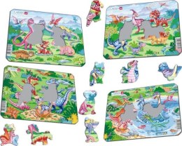 PROMO Układanka puzzle Zabawne dinozaury - rozmiar Mini mix cena za 1szt