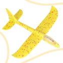 Szybowiec samolot styropianowy 2LED 48x47cm żółty
