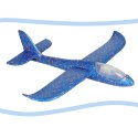 Szybowiec samolot styropianowy 8LED 48x47cm niebieski