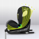 BRAAM I-Size Lionelo obrotowy 360° fotelik samochodowy 0-36 kg z Isofix - Black Carbon