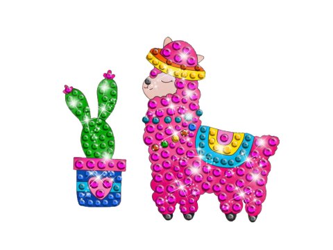 Haft Diamentowy Mozaika Diamentowa Naklejki ALPAKA LAMA Zestaw 20 Naklejek