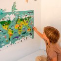 Plakaty z naklejkami 2 szt. Apli Kids - Miasto i Mapa Świata
