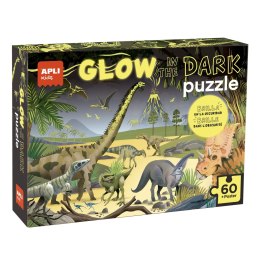 Puzzle świecące w ciemności Apli Kids - Dinozaury 4+