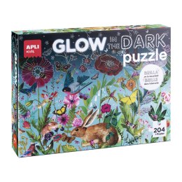Puzzle świecące w ciemności Apli Kids - Kwiaty 6+
